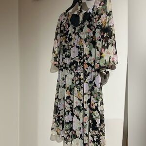 LC Lauren Conrad Black Floral Maxi Dress